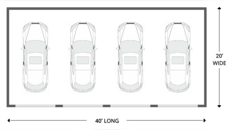 4 Car Garage Dimensions