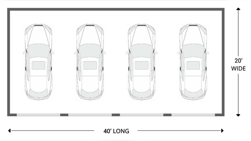 4 Car Garage Dimensions