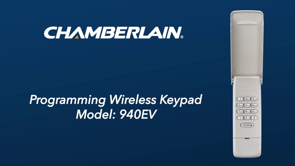 Chamberlain Garage Door Keypad Programming