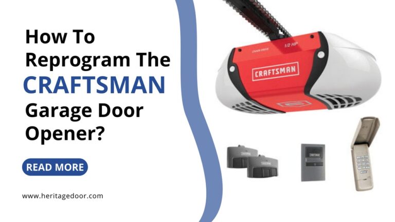 Craftsman Garage Door Opener Programming