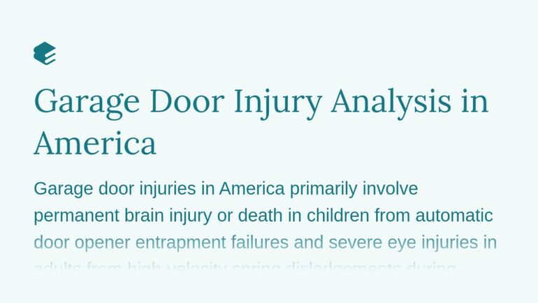 Garage Door Injury Statistics