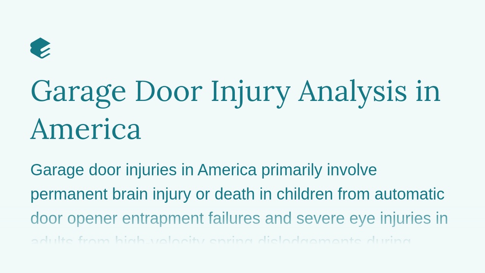 Garage Door Injury Statistics