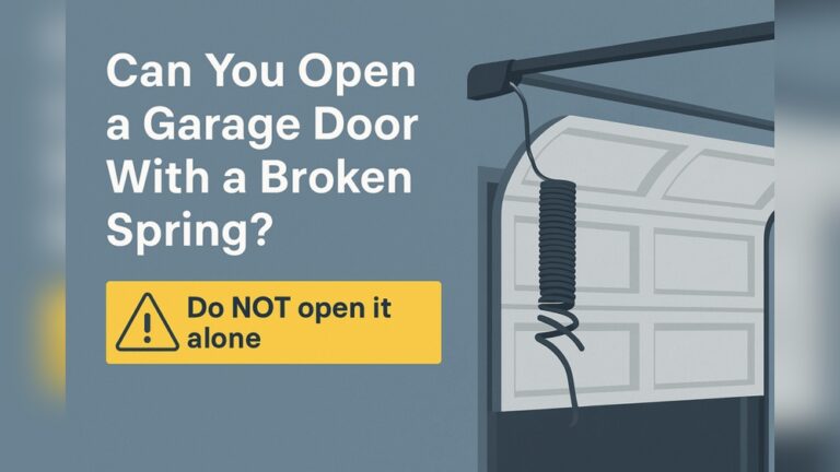 Garage Door Spring Broken How to Open