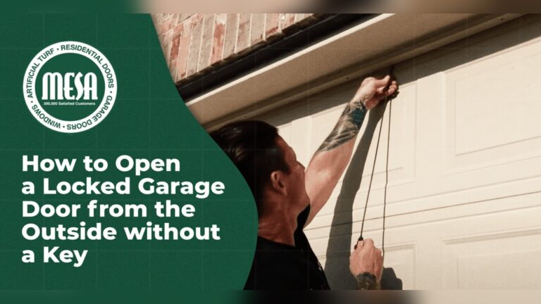 How to Open Garage Door from Outside