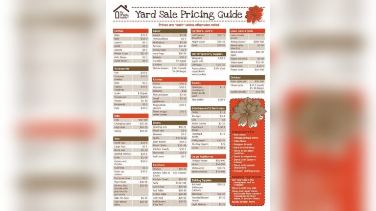 How to Price Garage Sale Items