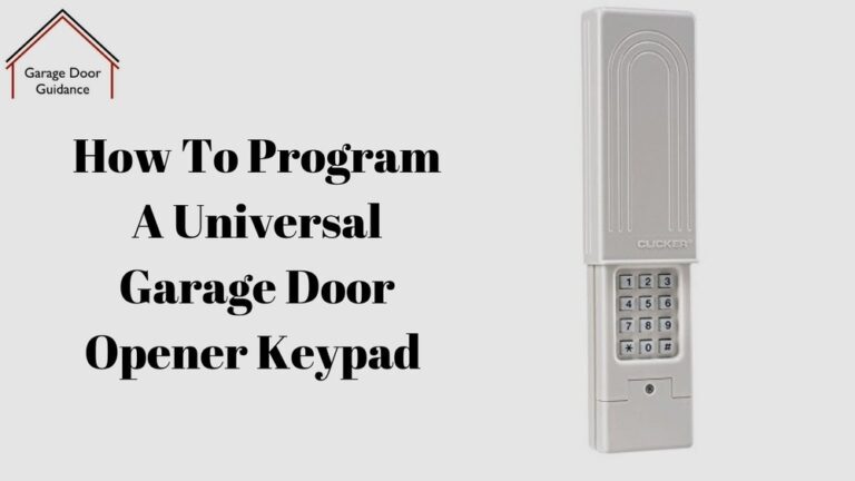 How to Program Garage Door Opener Keypad
