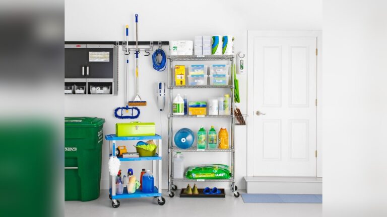 Storing Cleaning Supplies in the Garage