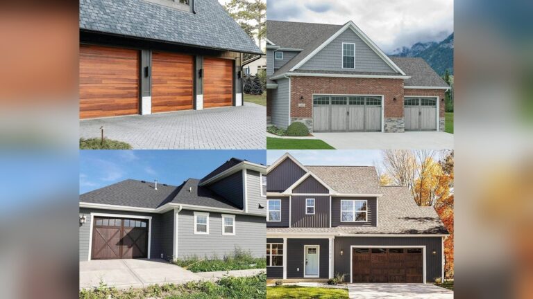 What Color Garage Door With Grey House